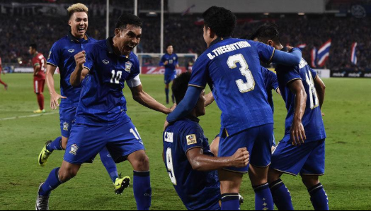 Aksi pemain Singapura vs Thailand ASEAN Cup 2026