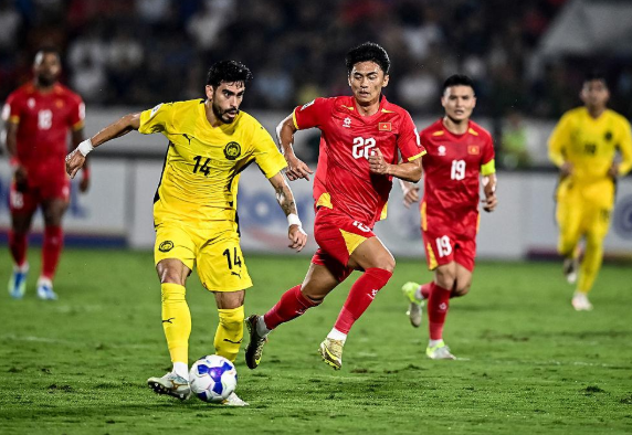 Pemain Malaysia vs Vietnam ASEAN 2026 di lapangan