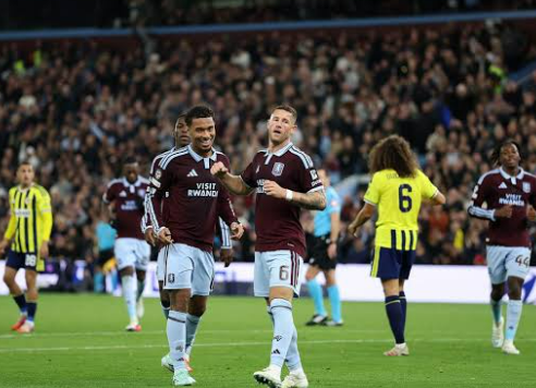 Momen pertandingan Aston Villa vs Viking