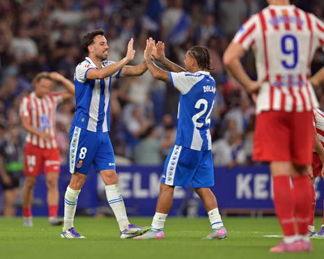Espanyol vs Atlético Madrid aksi pemain